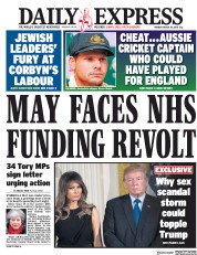 Daily Express () Newspaper Front Page for 26 March 2018