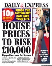 Daily Express () Newspaper Front Page for 26 April 2013
