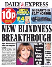 Daily Express () Newspaper Front Page for 26 May 2016