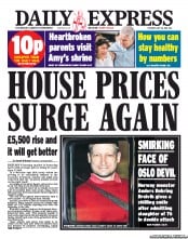 Daily Express () Newspaper Front Page for 26 July 2011