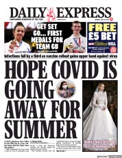 Daily Express () Newspaper Front Page for 26 July 2021