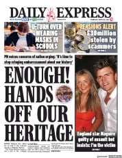Daily Express () Newspaper Front Page for 26 August 2020