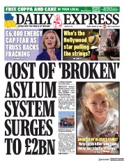 Daily Express () Newspaper Front Page for 26 August 2022