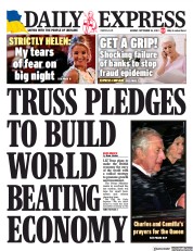 Daily Express () Newspaper Front Page for 26 September 2022