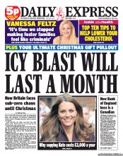 Daily Express () Newspaper Front Page for 27 November 2012