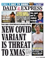 Daily Express () Newspaper Front Page for 27 November 2021