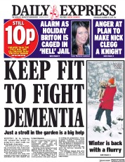 Daily Express () Newspaper Front Page for 27 December 2017