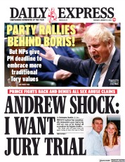 Daily Express () Newspaper Front Page for 27 January 2022