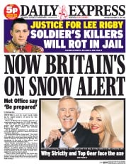 Daily Express () Newspaper Front Page for 27 February 2014