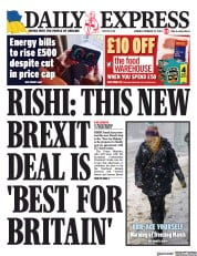 Daily Express () Newspaper Front Page for 27 February 2023