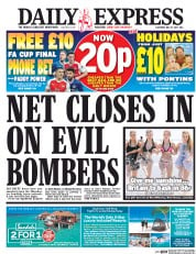 Daily Express () Newspaper Front Page for 27 May 2017