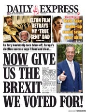 Daily Express () Newspaper Front Page for 27 May 2019
