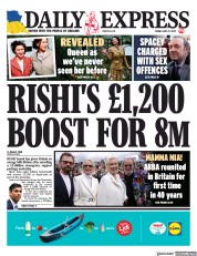 Daily Express () Newspaper Front Page for 27 May 2022
