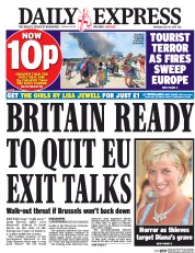 Daily Express () Newspaper Front Page for 27 July 2017