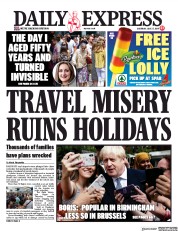 Daily Express () Newspaper Front Page for 27 July 2019