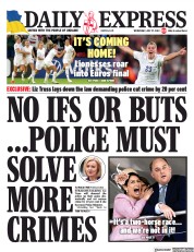 Daily Express () Newspaper Front Page for 27 July 2022