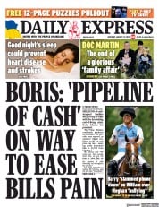 Daily Express () Newspaper Front Page for 27 August 2022