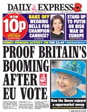 Daily Express () Newspaper Front Page for 28 October 2016