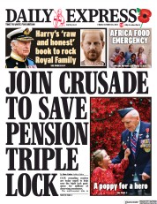 Daily Express () Newspaper Front Page for 28 October 2022