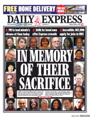 Daily Express () Newspaper Front Page for 28 April 2020