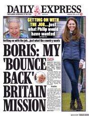 Daily Express () Newspaper Front Page for 28 April 2021