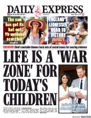 Daily Express () Newspaper Front Page for 28 June 2019