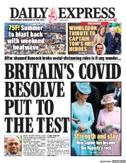 Daily Express () Newspaper Front Page for 28 June 2021