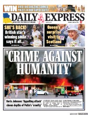 Daily Express () Newspaper Front Page for 28 June 2022
