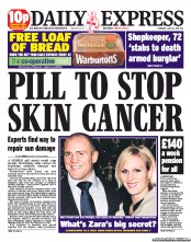 Daily Express () Newspaper Front Page for 28 July 2011