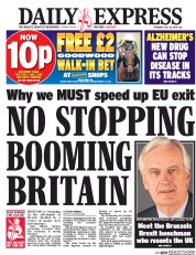 Daily Express () Newspaper Front Page for 28 July 2016
