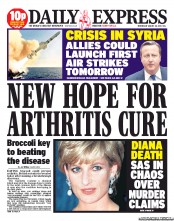 Daily Express () Newspaper Front Page for 28 August 2013