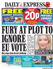 Daily Express () Newspaper Front Page for 29 October 2016