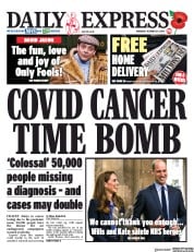 Daily Express () Newspaper Front Page for 29 October 2020