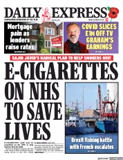 Daily Express () Newspaper Front Page for 29 October 2021