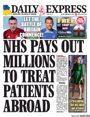 Daily Express () Newspaper Front Page for 29 November 2022
