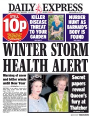 Daily Express () Newspaper Front Page for 29 December 2017