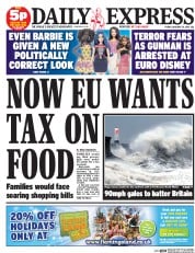 Daily Express () Newspaper Front Page for 29 January 2016