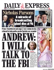 Daily Express () Newspaper Front Page for 29 January 2020