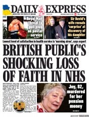 Daily Express () Newspaper Front Page for 29 March 2023