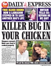 Daily Express () Newspaper Front Page for 29 May 2015