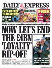 Daily Express () Newspaper Front Page for 29 May 2021