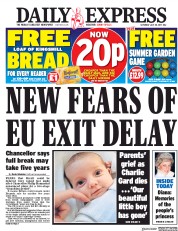 Daily Express () Newspaper Front Page for 29 July 2017