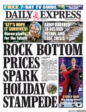 Daily Express () Newspaper Front Page for 2 October 2021