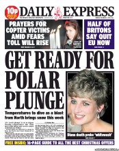 Daily Express () Newspaper Front Page for 2 December 2013
