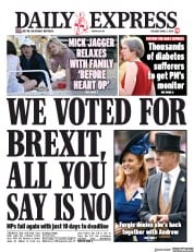 Daily Express () Newspaper Front Page for 2 April 2019