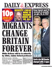 Daily Express () Newspaper Front Page for 2 May 2013