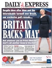 Daily Express () Newspaper Front Page for 2 May 2018