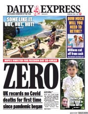 Daily Express () Newspaper Front Page for 2 June 2021