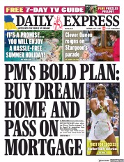 Daily Express () Newspaper Front Page for 2 July 2022