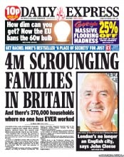 Daily Express () Newspaper Front Page for 2 September 2011